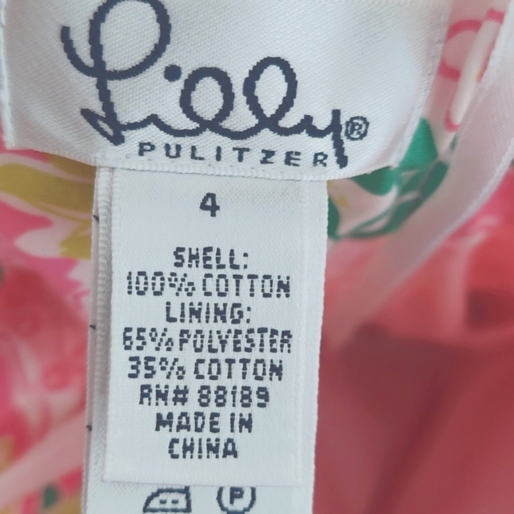 Lilly Pulitzer Multi-Color Patchwork Strapless Mi… - image 4